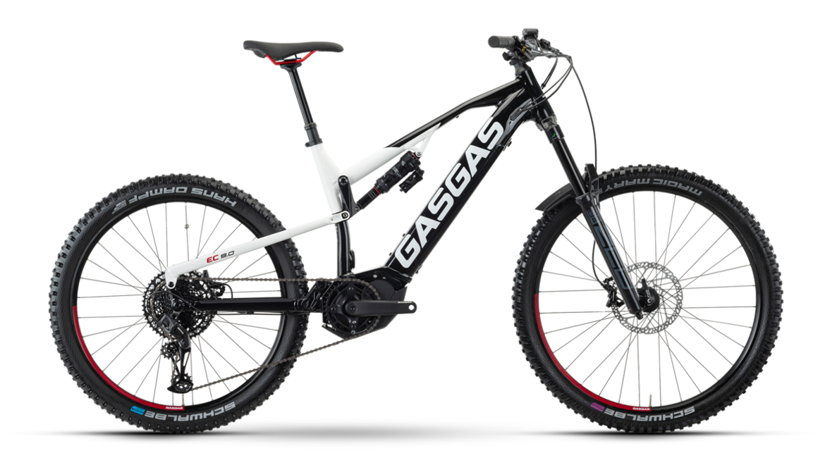 Vollgefedertes E-Bike der Marke GasGas für anspruchsvolle Mountainbike-Touren.