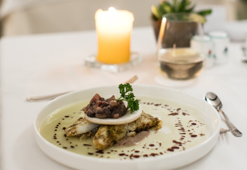 Gericht beim 5-Gang-Abendmenü im Waldhof Fuschlsee Resort. 
